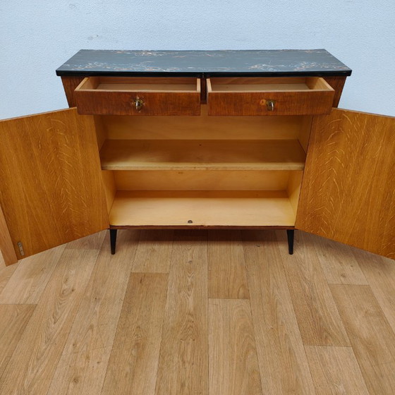 Meuble bar design Mid-Century double face, Meuble bar, Vitrine – Glass, Wood (photo 8 of 12)