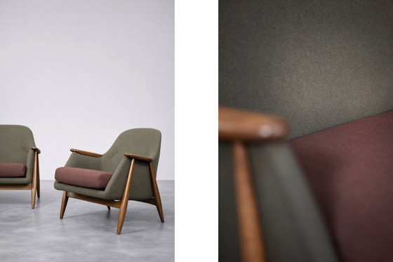 Image 1 of Vintage Mid-Century Modern Pallas Living Room Set by Svante Skogh for Asko, Finland, Set of 2, 1950s