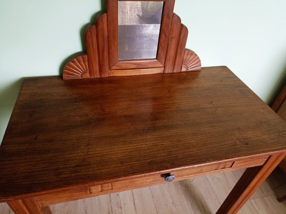 Image 1 of Tocador Art Déco de roble. Francia, 1940.