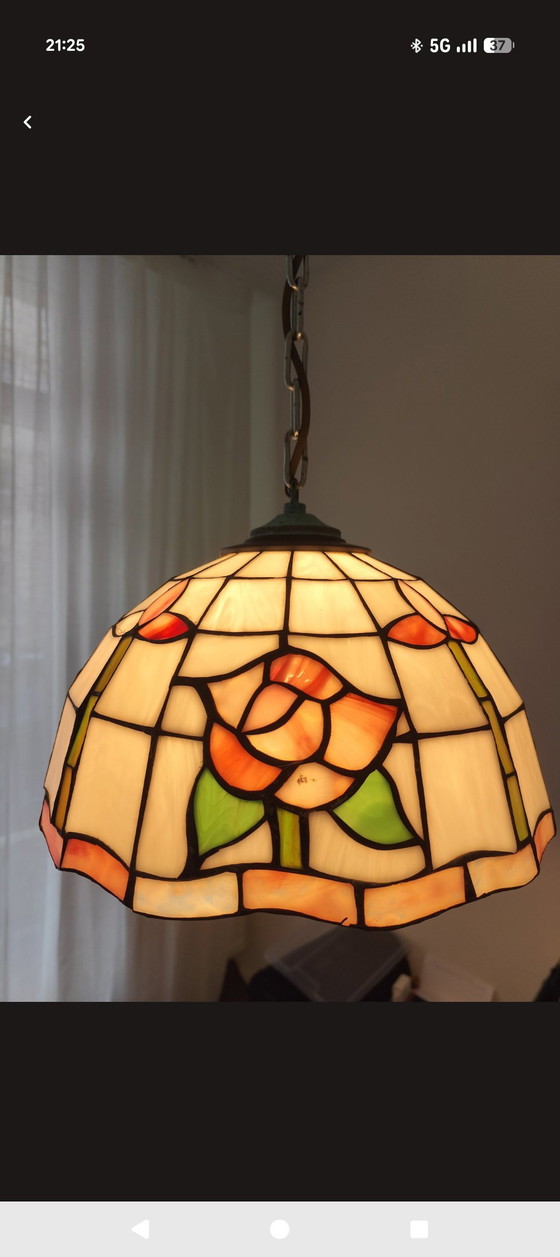 Image 1 of Lámpara de diseño italiano, estilo Tiffany.