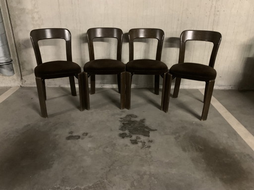 4 sedie originali di Bruno Rey per Dietiker, 1970.