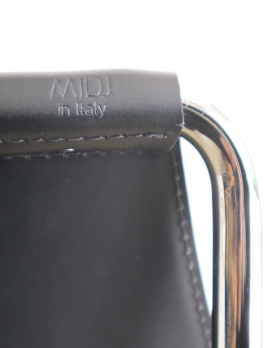 Image 1 of Sgabello da bar di design in pelle italiana MIDJ Apelle