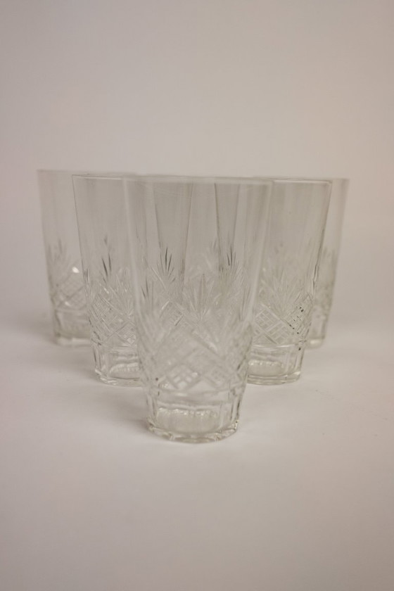 Image 1 of Verres en cristal vintage, lot de 10