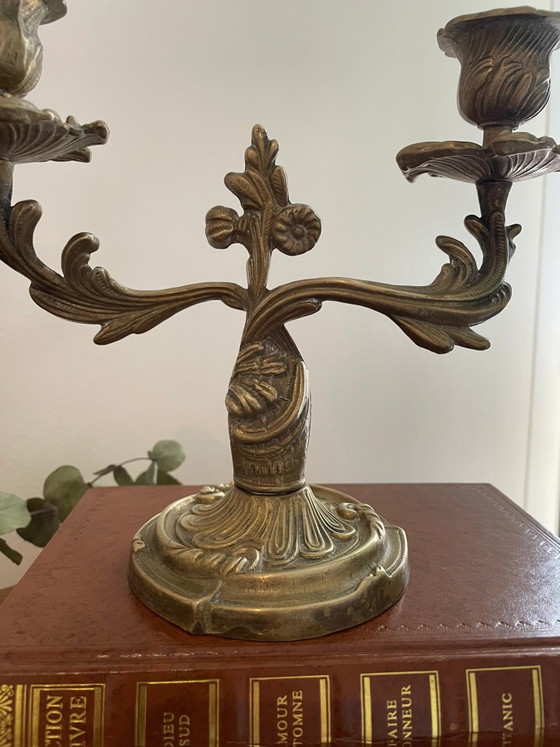 Vintage vergulde bronzen kroonluchter (photo 2 of 3)