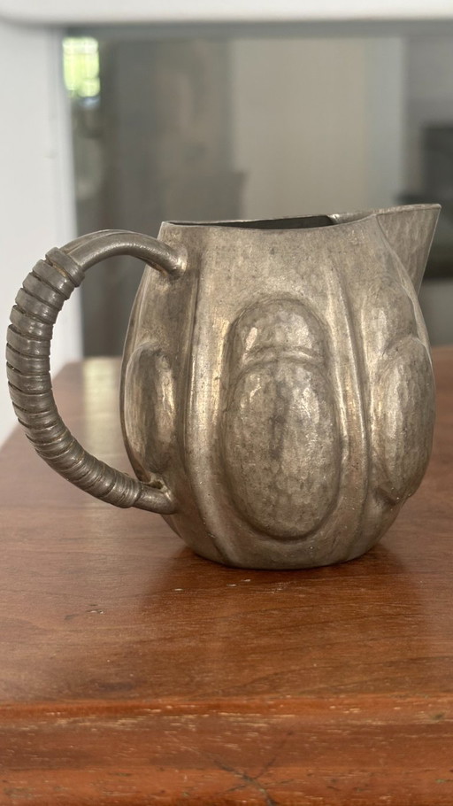 Jarra de peltre, estilo Art Nouveau – tafelaccessoires, Metal (photo 2 of 5)