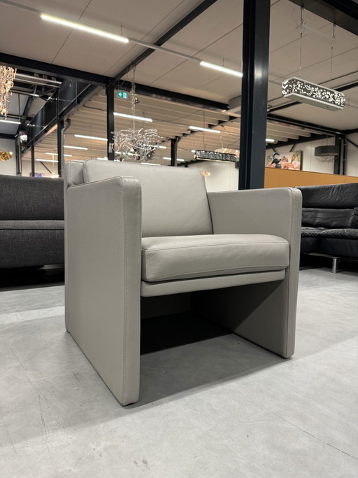 Rolf Benz Ego Club Fauteuil Grijs leer