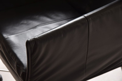 Sei sedie da pranzo, materiale pelle, colore antracite