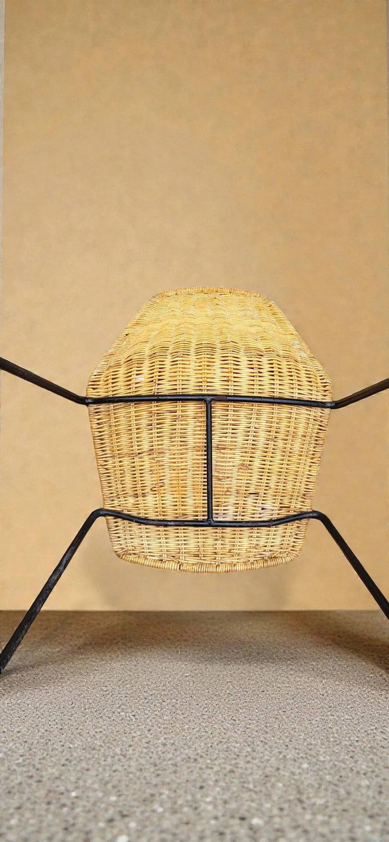 Sedie in Vimini di Gian Franco Legler, anni '50 – Pierantonio Bonacina, Sedie da pranzo, Wicker, Metal (photo 10 of 11)