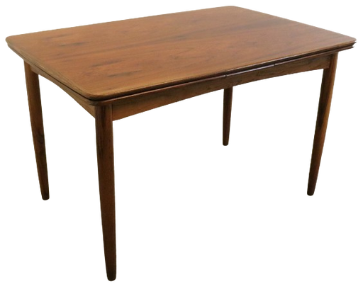 Table de salle à manger rectangulaire à rallonge en bois de rose 'Rinteln' vintage
