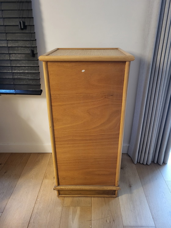 Image 1 of Vintage Boho Style Chest of Drawers In Bamboo And Rattan 1970