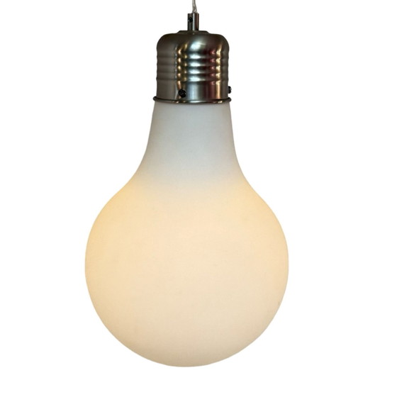 Image 1 of XL / Oversized Lamp - Matglas - Inclusief plafondkap en bedrading