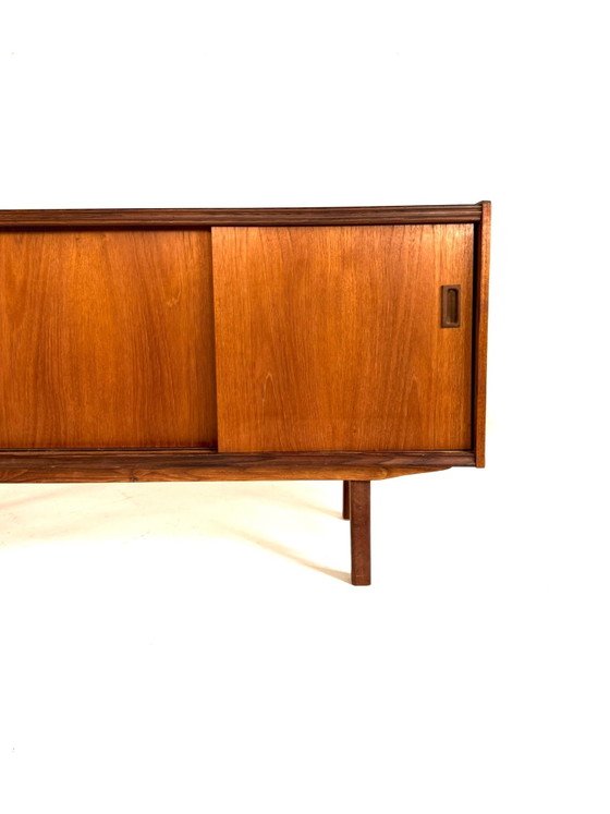 Vintage Danish teak sideboard, 1960s, Wood, Brown (photo 3 of 11)