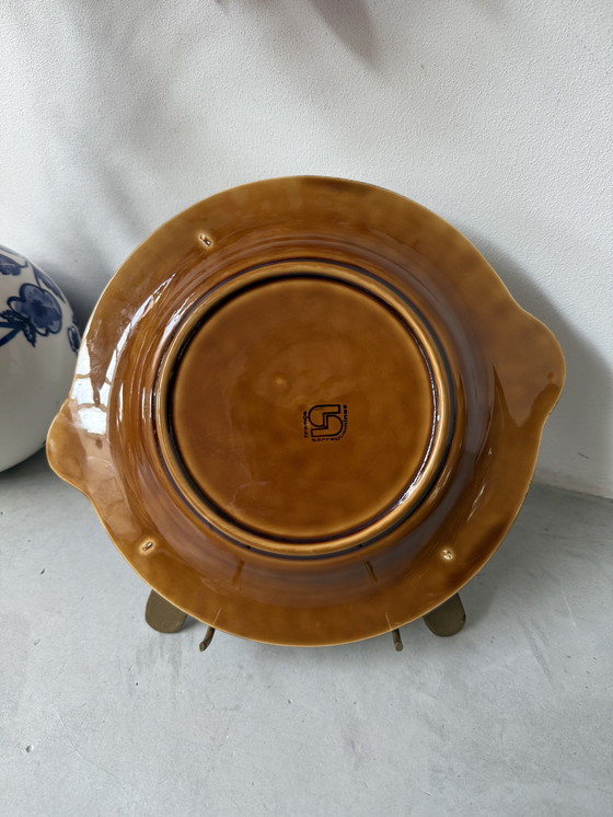 Image 1 of Ensemble de 8 assiettes à poisson vintage - Sarreguemines France (1960s)