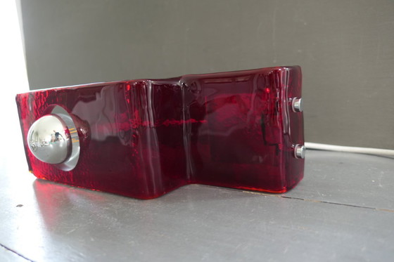 Image 1 of Mazzega Murano Italia aplique cristal rojo