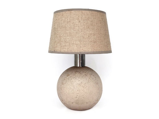 Travertin-Tischlampe, Italien, 1970er Jahre