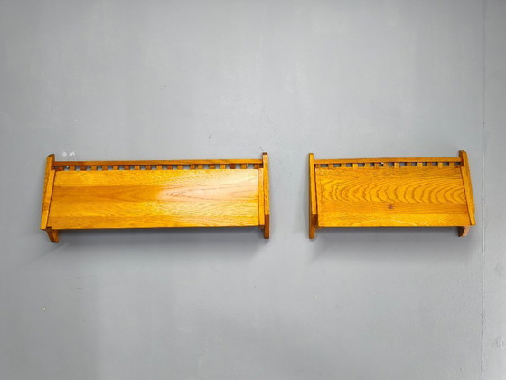 Image 1 of Par de estantes plegables de pared de mediados de siglo de ULUV, Checoslovaquia.