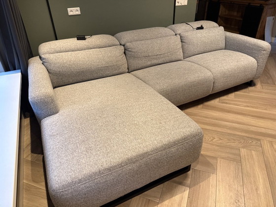 Image 1 of Corner sofa with relaxation function and adjustable head cushions