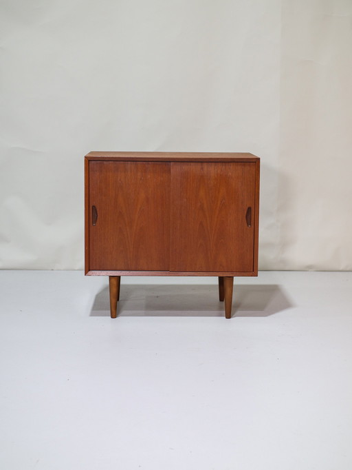 Cabinet With Sliding Doors Ølholm Danish Teak Vintage