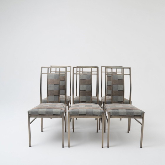 Image 1 of Vintage messing set 6 stoelen