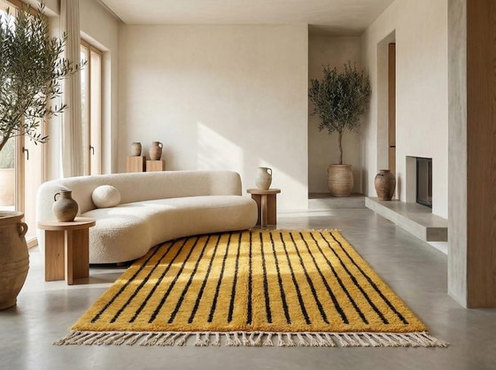 Image 1 of Handwoven natural wool rug, traditional technique, 2.5 x 1.5 m