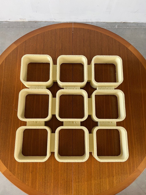 Space age wall shelf orig 70s design plaster