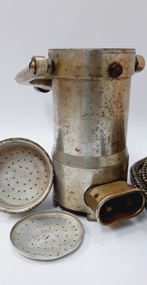 Image 1 of Vintage aluminium elektrisch koffiezetapparaat uit de jaren 70