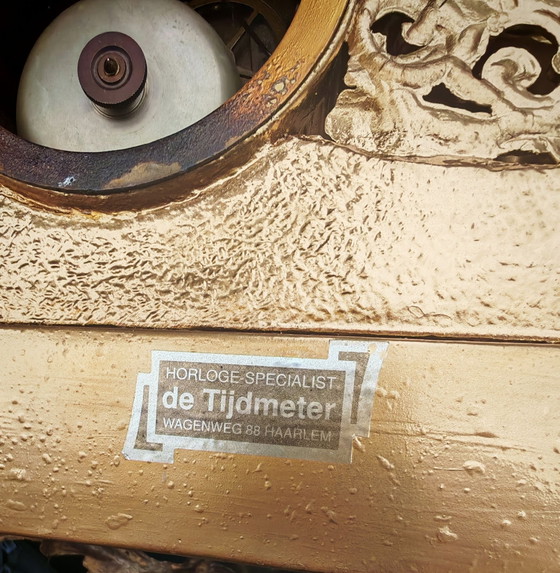 Orologio da camino francese antico – Bronzo, Vetro (photo 5 of 5)