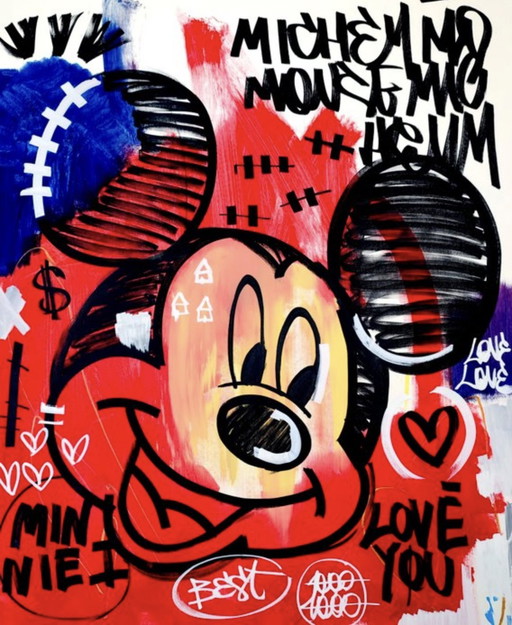 LACRISS (1990) – Topolino Innamorato – Original Pop-Urban Artwork (1/1)