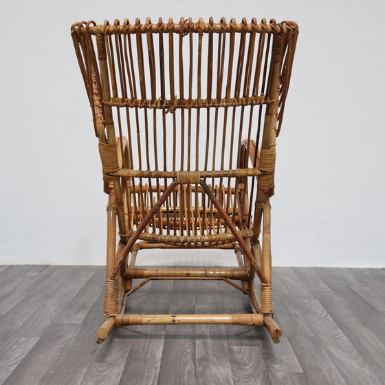 Image 1 of Poltrona a Dondolo Rocking Chair Francese Vintage Design Modernariato 1960’s