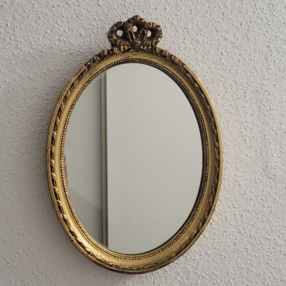 Image 1 of Vintage gouden ovale boogspiegel