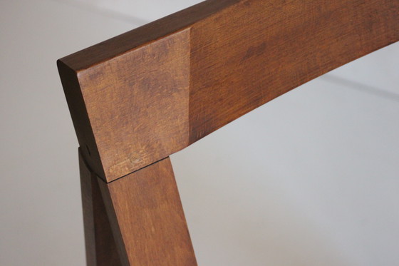 Image 1 of Sedie pieghevoli in legno con seduta in rattan, set di due anni &#39;70