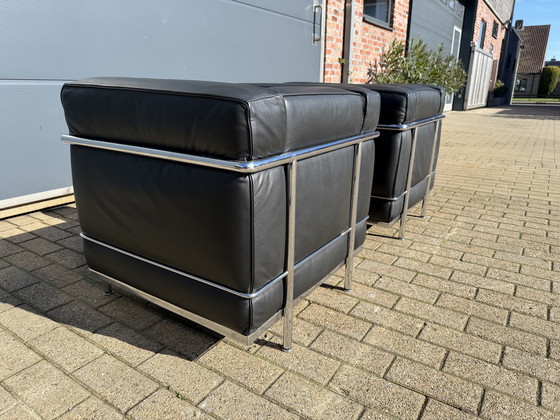 Image 1 of 2x Cassina Le Corbusier Lc2 originali in CONDIZIONI DA SALA ESPOSITIVA!!