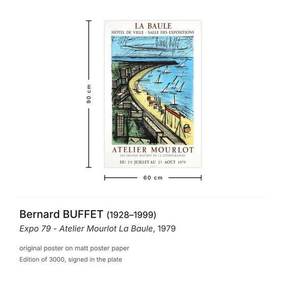 Bernard Buffet Poster Expo 79 - Atelier Mourlot La Baule – Paper (photo 3 of 5)
