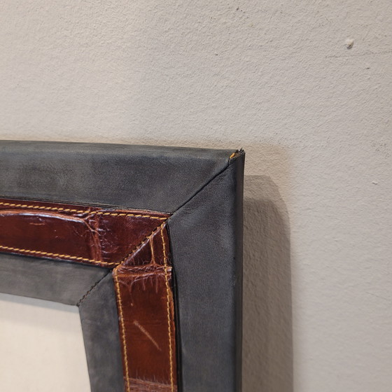 Image 1 of Cornice Marco Tadini in pelle, stile Hermès, anni &#39;90 - Spagna