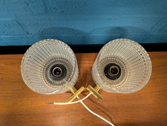 Image 1 of 2 lampade da parete vintage, Carl Fagerlund per Orrefors, anni '60