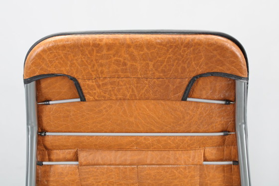 Image 1 of Sedia da salotto pieghevole italiana degli anni '70 con rivestimento in similpelle