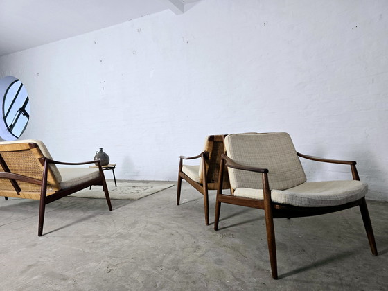 Image 1 of Hartmut Lohmeyer Set Mid Century anni '60 e '70 Panche Poltrone Poltrona Vintage Suite