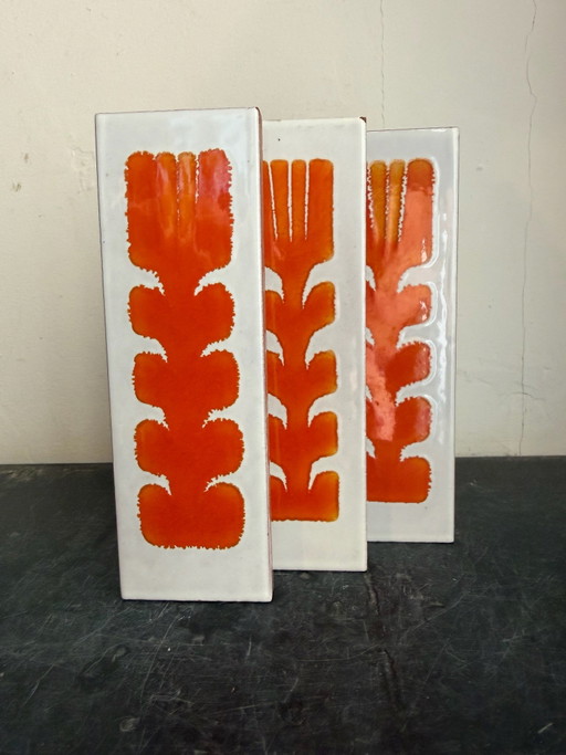 3 piastrelle Roger Capron Vallauris epoca Jouve Ruelland Picasso