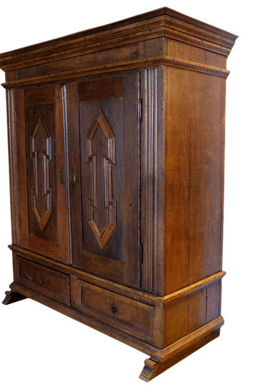 Armoire allemande en chêne du début des années 1800