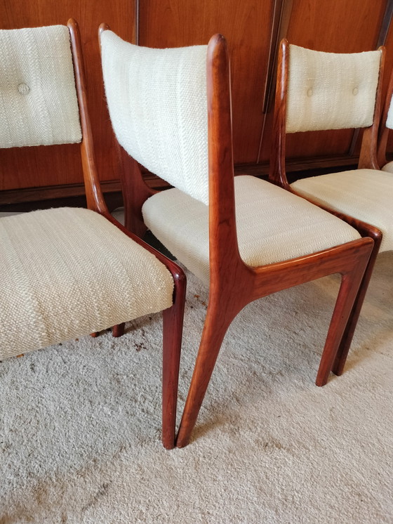 Image 1 of Vintage set of 6 teak Danish dining chairs