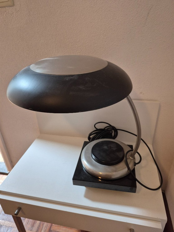 Lampada di design vintage VEB Leuchtenbau – Lampade da scrivania, Metallo, Pietra (photo 2 of 5)