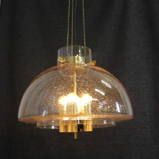 Vintage Glashütte Limburg hanging lamp