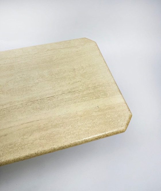 Image 1 of Vintage 1970s coffee table in travertin