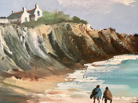 Image 1 of Philippe LAURENT - Piccola insenatura in Bretagna - Dipinto dell'artista