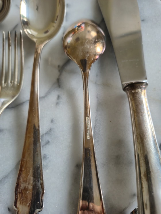Silberbesteckeinsatz für 350 Gramm 800er Silber – Bruckmann, Besteckkassetten, Silver (photo 7 of 11)