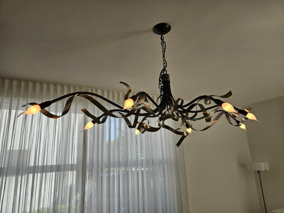 Image 1 of Jacco Maris Ruban Plié Oval Lampe suspendue ovale 8 lumières (acier inoxydable)