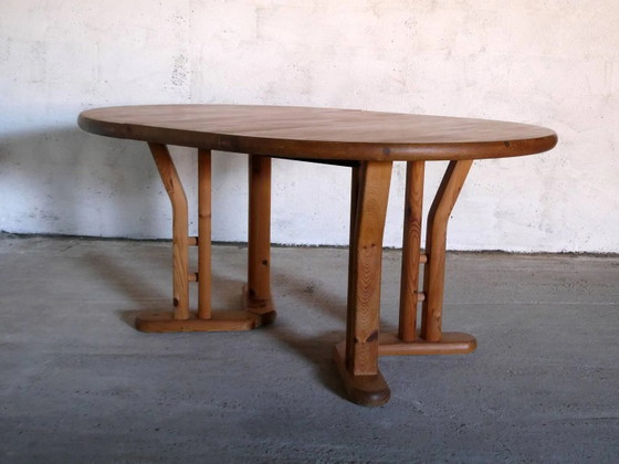 pine dining table, Netherlands, 1970 – Wood, Scandinavian (photo 7 of 9)