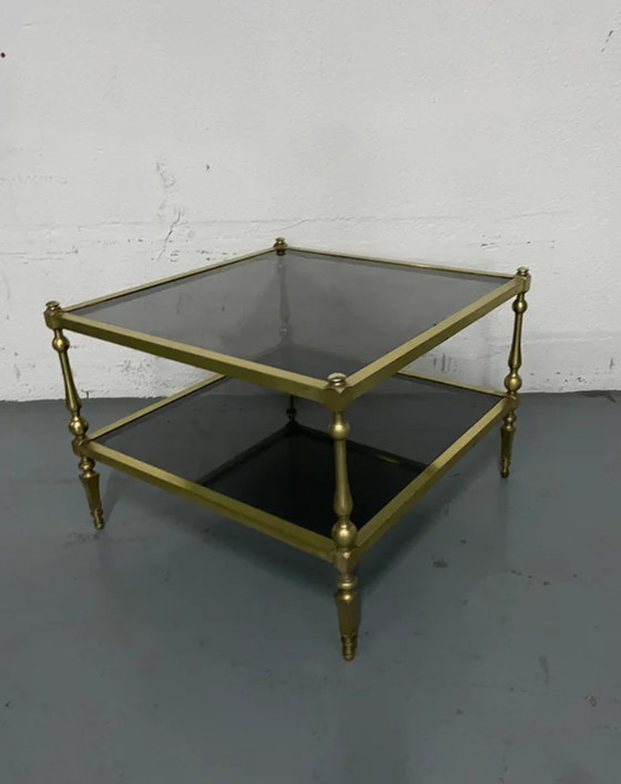 Image 1 of Vintage gouden salontafel