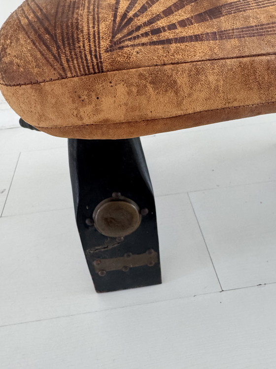 Image 1 of Pouf vintage da sella di cammello