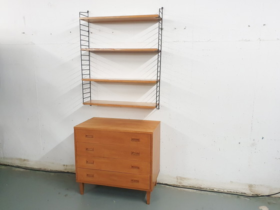 Image 1 of Nisse String für Strinning Wandschrank aus Kiefernholz, Schweden 1960er Jahre